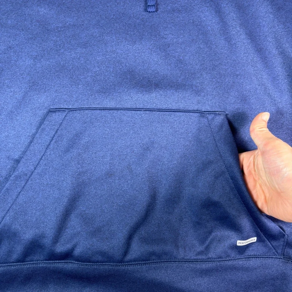 Tek Gear Training Mens XXL Navy Blue Performance Fleece Hoodie Sweatshirt Raglan